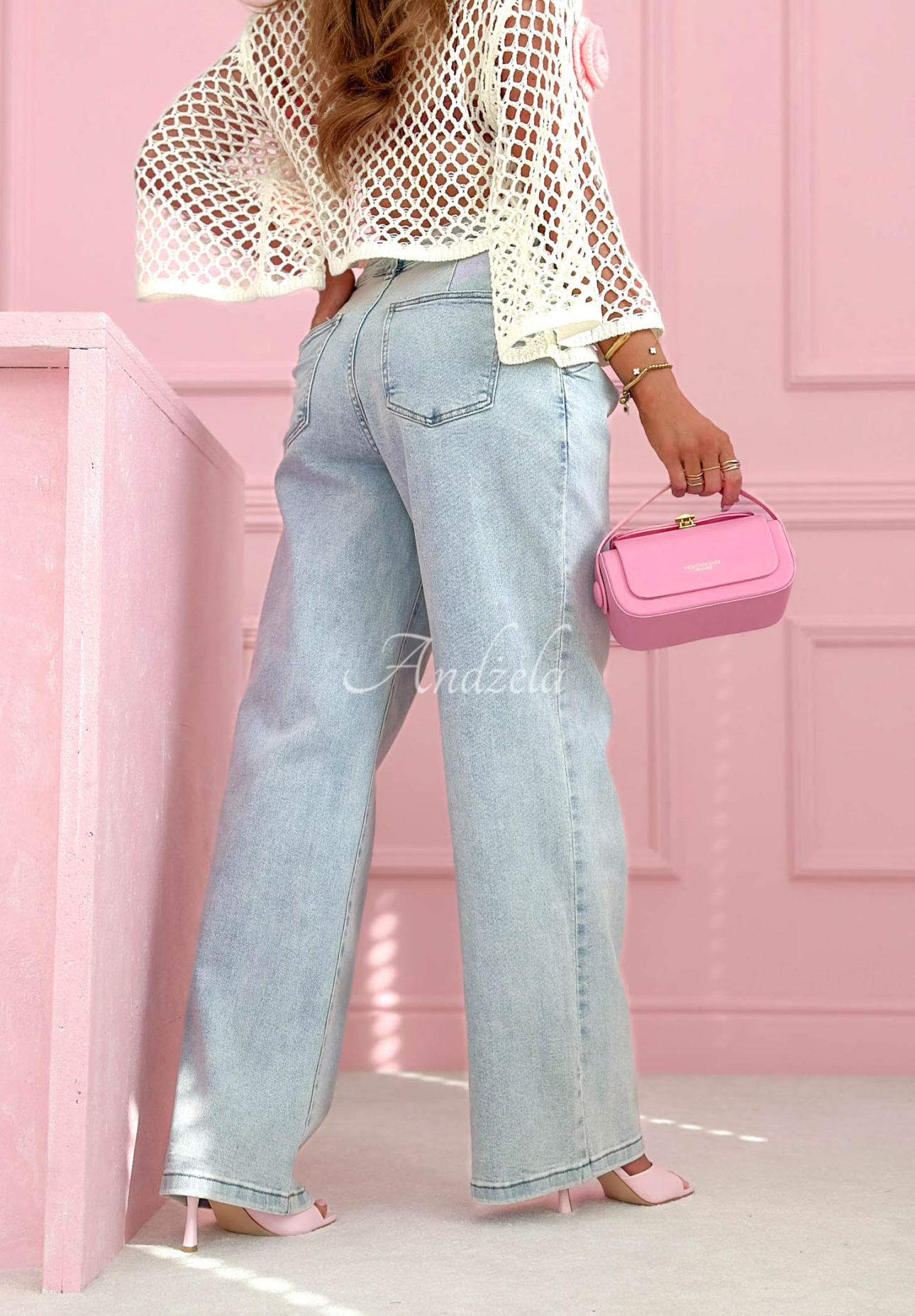 Spodnie jeansowe wide leg Inspiring Thoughts niebieskie