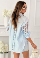 Koszula z koronką The Only Spring błękitna