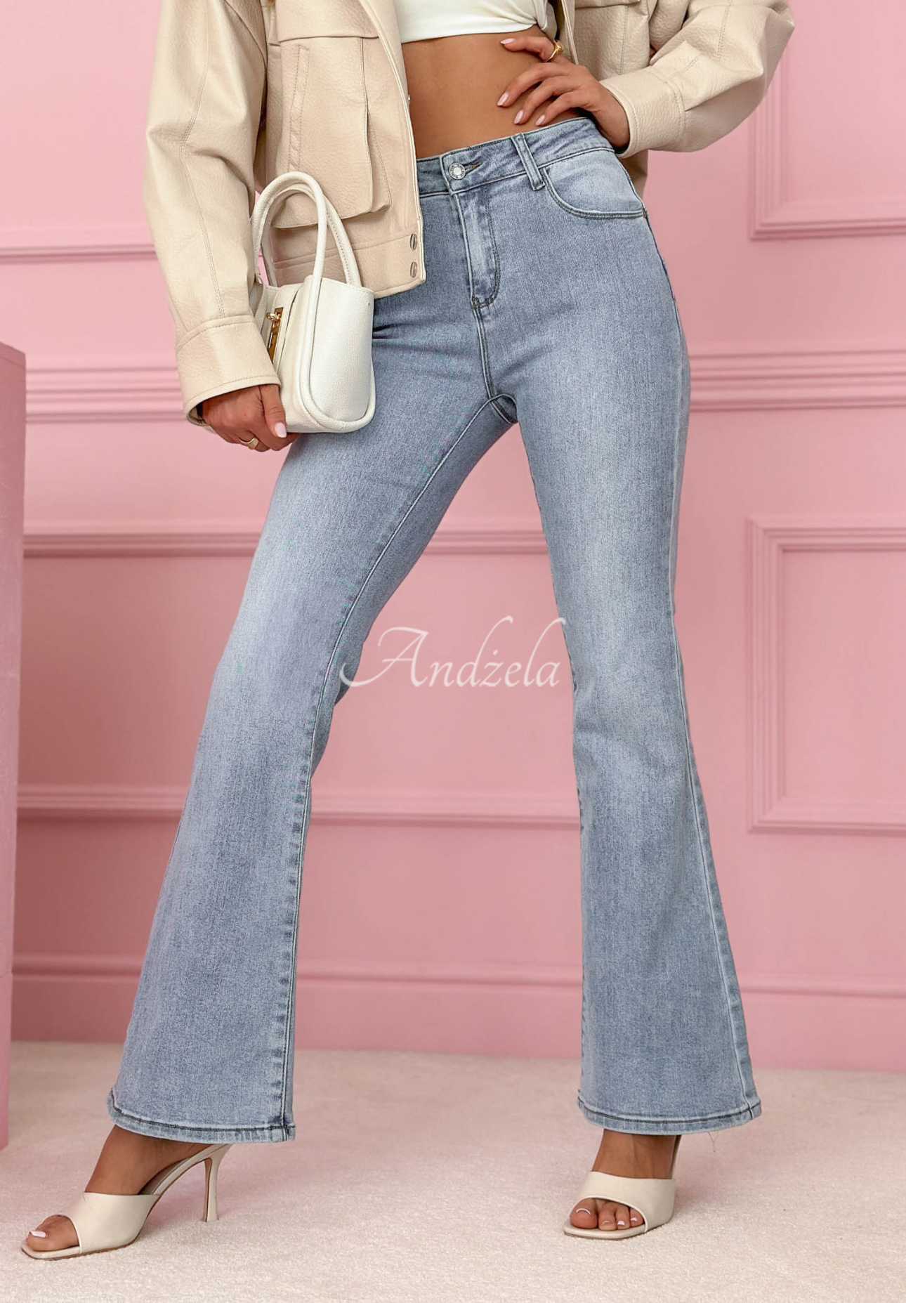 Luciana Blue Bell-Bottom Jeans
