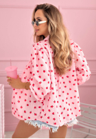 Koszula w róże Velvet Rose pudrowy róż