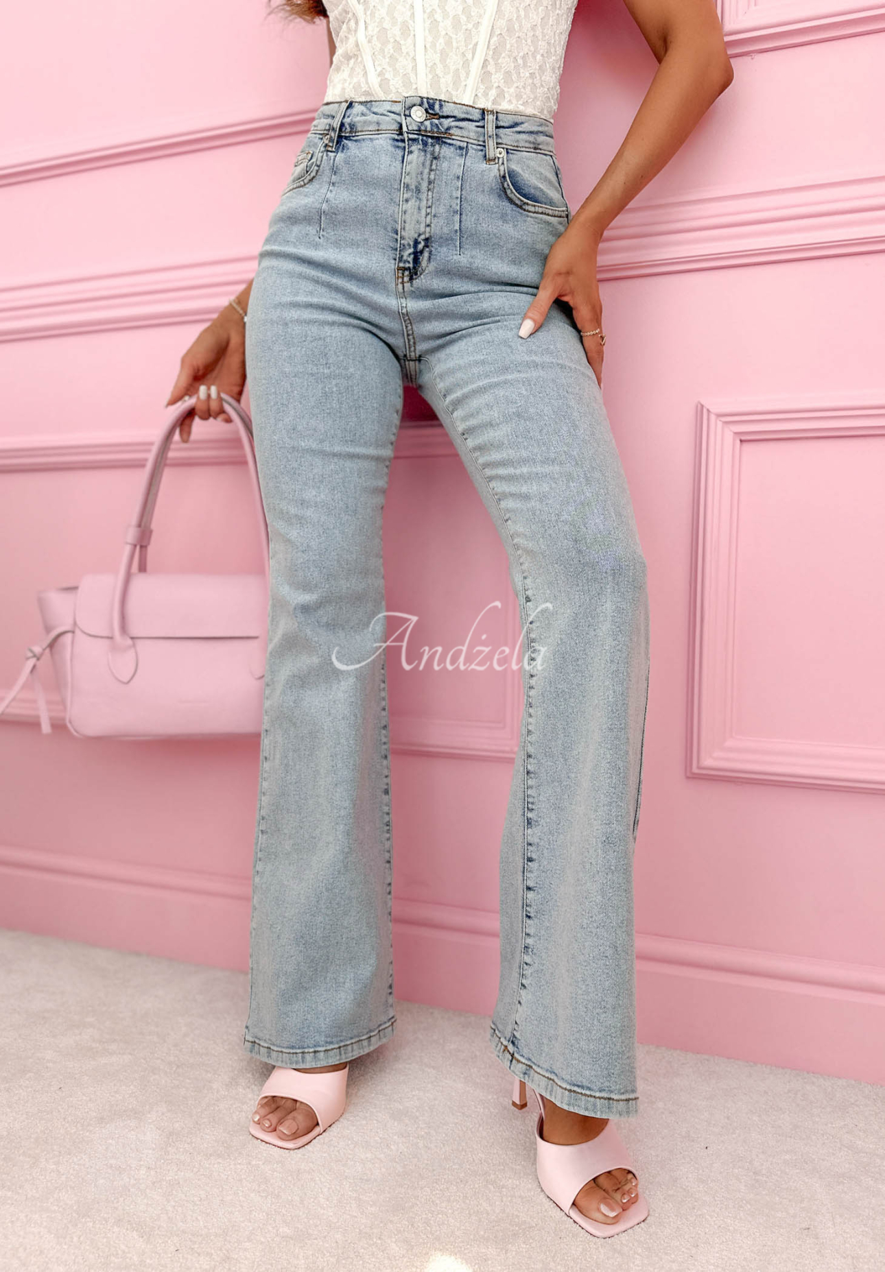 Estrid Light Blue Bell-Bottom Jeans