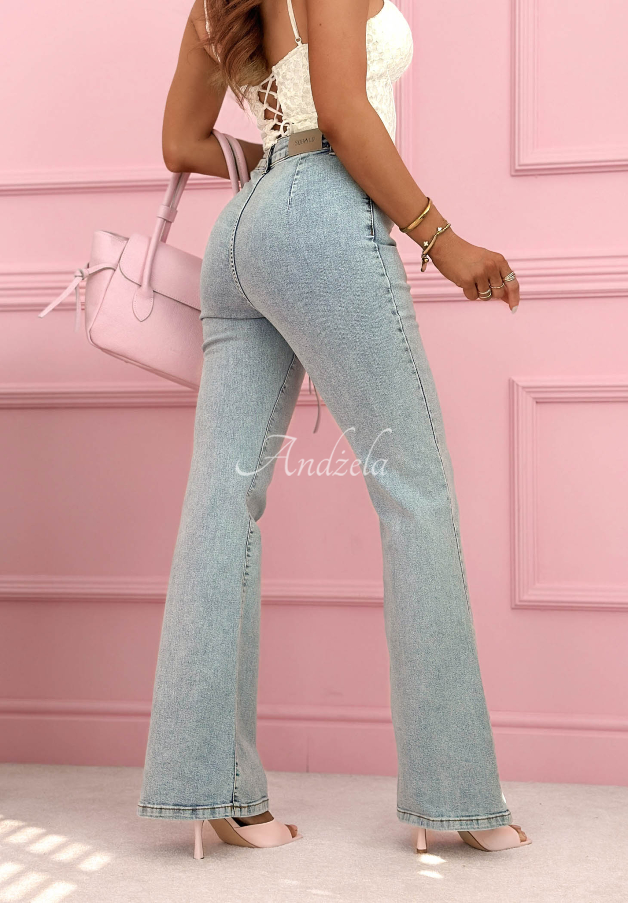 Estrid Light Blue Bell-Bottom Jeans