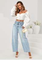 Spodnie jeansowe balloon Modern Fit niebieskie