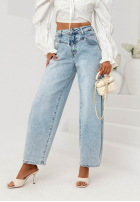 Spodnie jeansowe balloon Modern Fit niebieskie