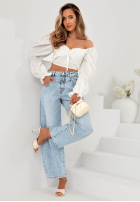 Spodnie jeansowe balloon Modern Fit niebieskie