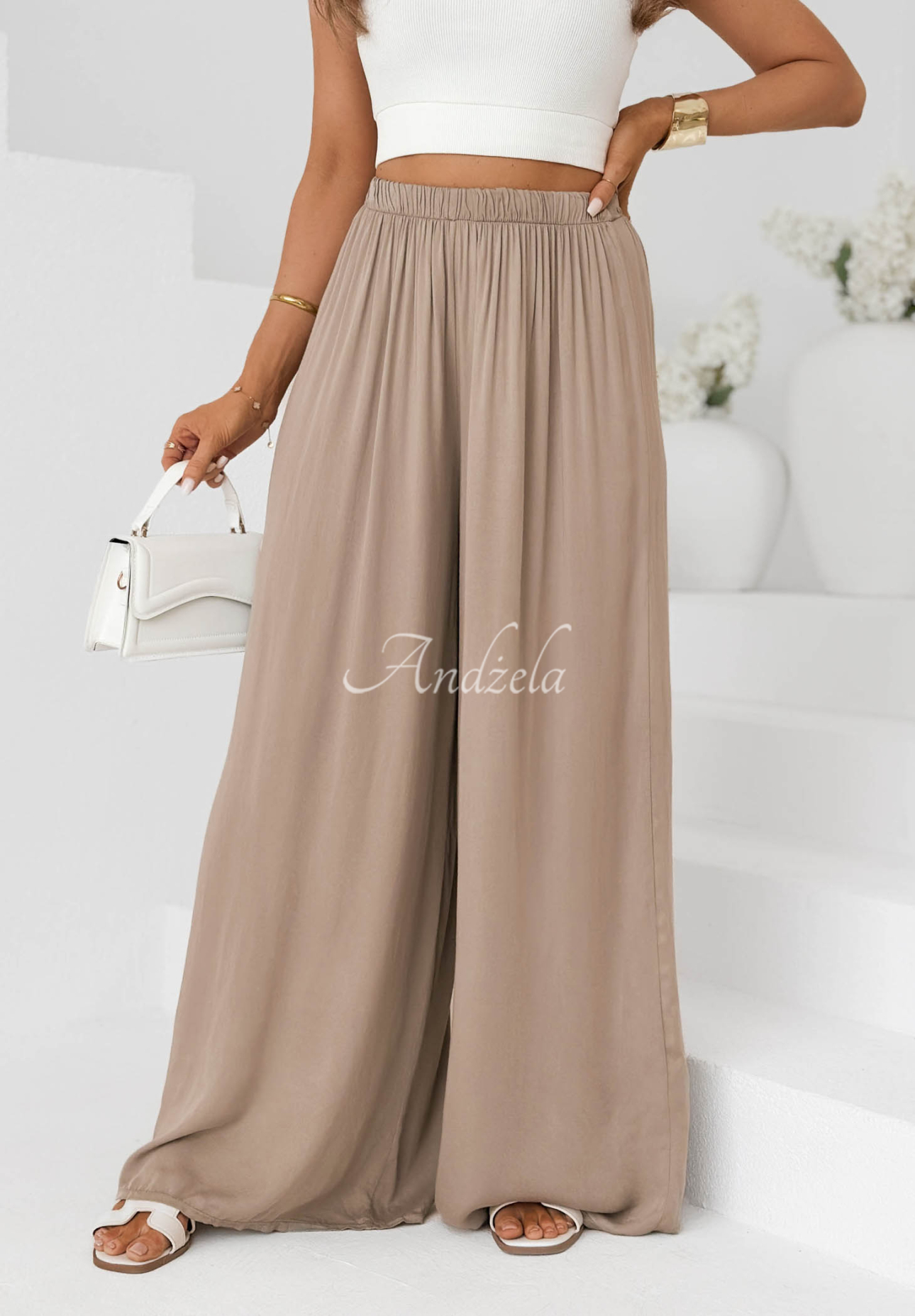 Letter To Summer Mokka II Wide-Leg Viscose Pants