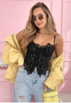 Chloe Black Lace Corset Top