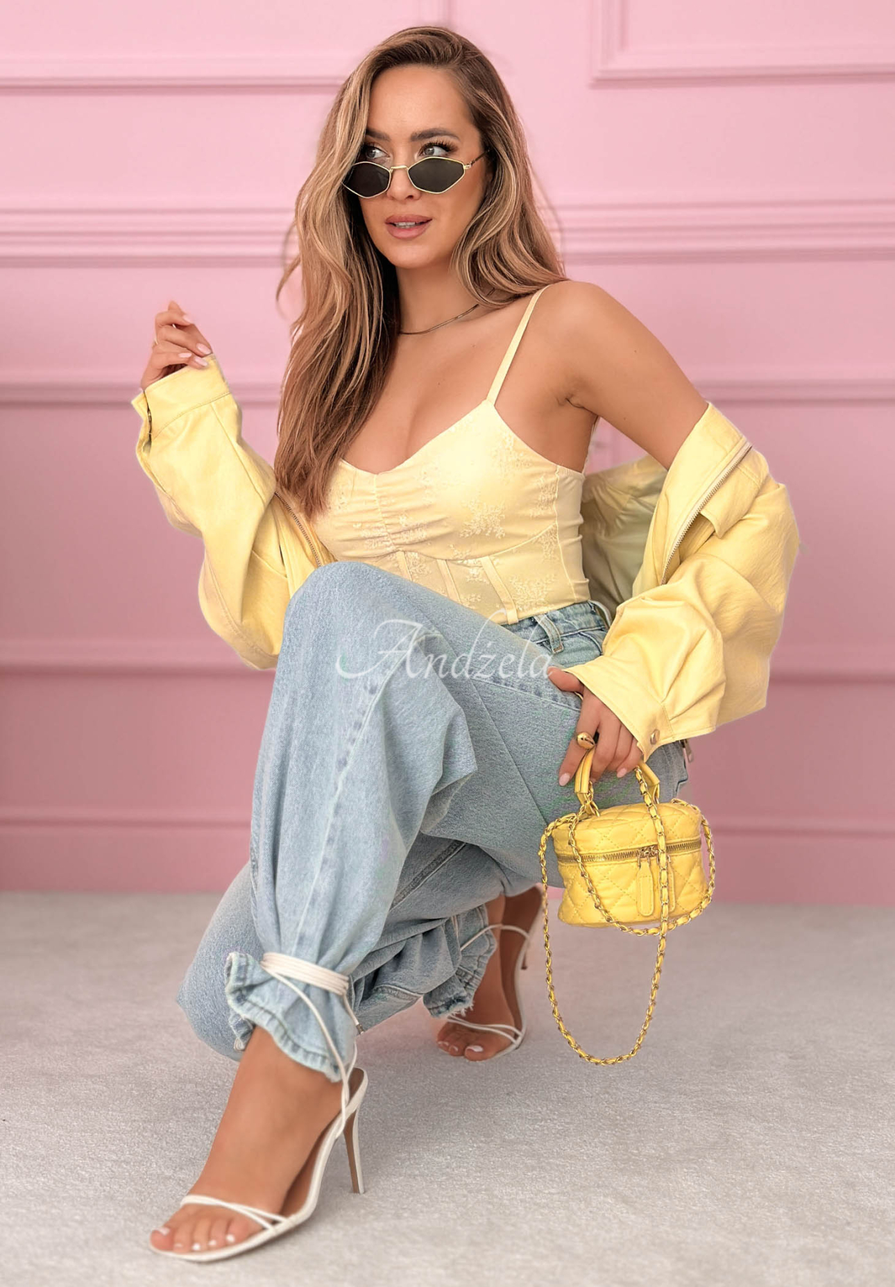 Hello Beautiful Yellow Strapless Corset Top 