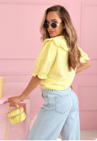 Koszula z kołnierzem w paski Kaya błękitna