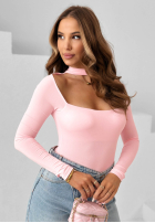 Body z chokerem Dreamy Day żółte