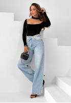 Body z chokerem Dreamy Day żółte