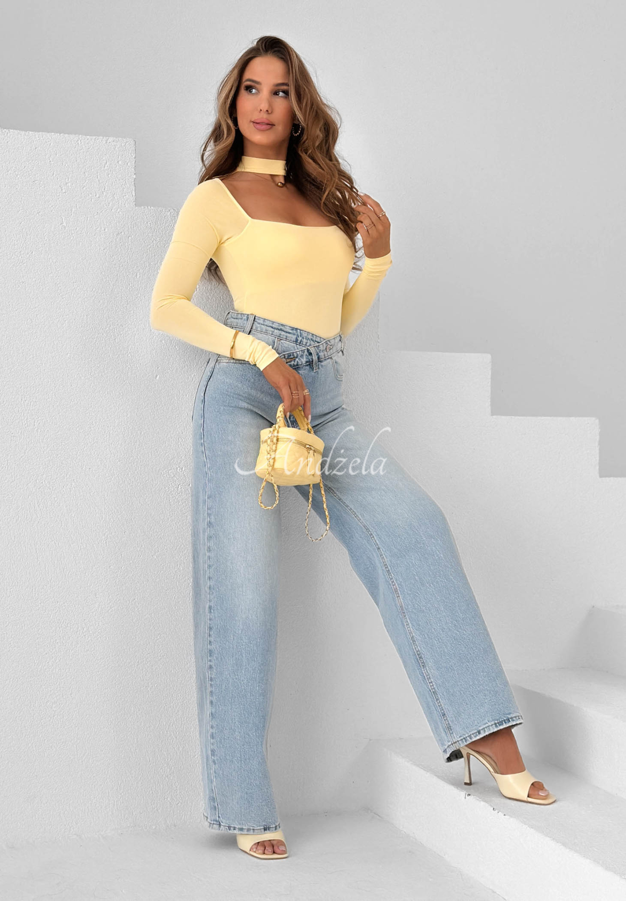 Dreamy Day Yellow Bodysuit with Choker