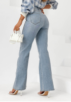 Spodnie jeansowe dzwony Denim Elegance niebieskie