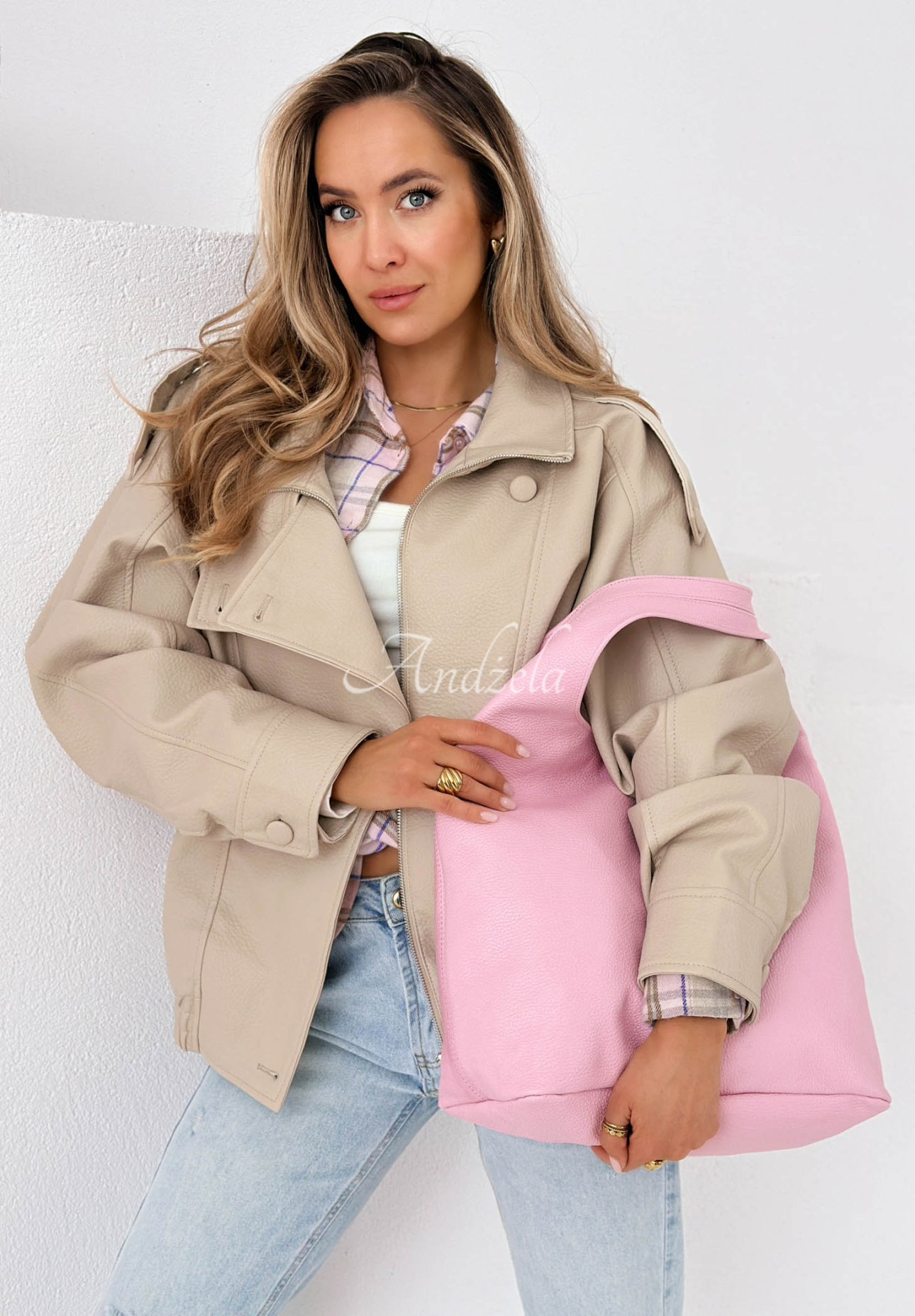 Justice Pink Leather Handbag