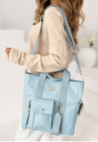 Skórzana torebka Georgina pudrowy róż