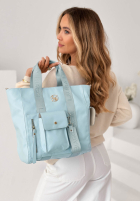 Skórzana torebka Georgina pudrowy róż