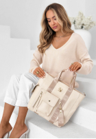 Skórzana torebka Georgina pudrowy róż