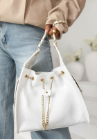 Skórzana torebka Celestia biała