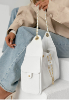 Skórzana torebka Celestia biała