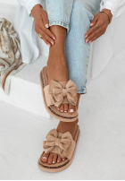 Klapki z kokardką Ismeralda czarne