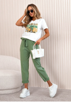 T-shirt z nadrukiem Love Van biały