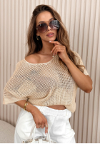 Lekki ażurowy sweter oversize Sweet Gelato różowy