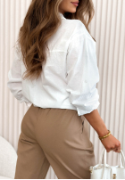 Koszula z koronkowymi kwiatami Lacy Flora biała