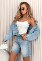 Jeansowe szorty Hold Me Close niebieskie