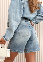 Jeansowe szorty Hold Me Close niebieskie