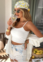 Krótki top na ramiączkach All For You oliwkowy