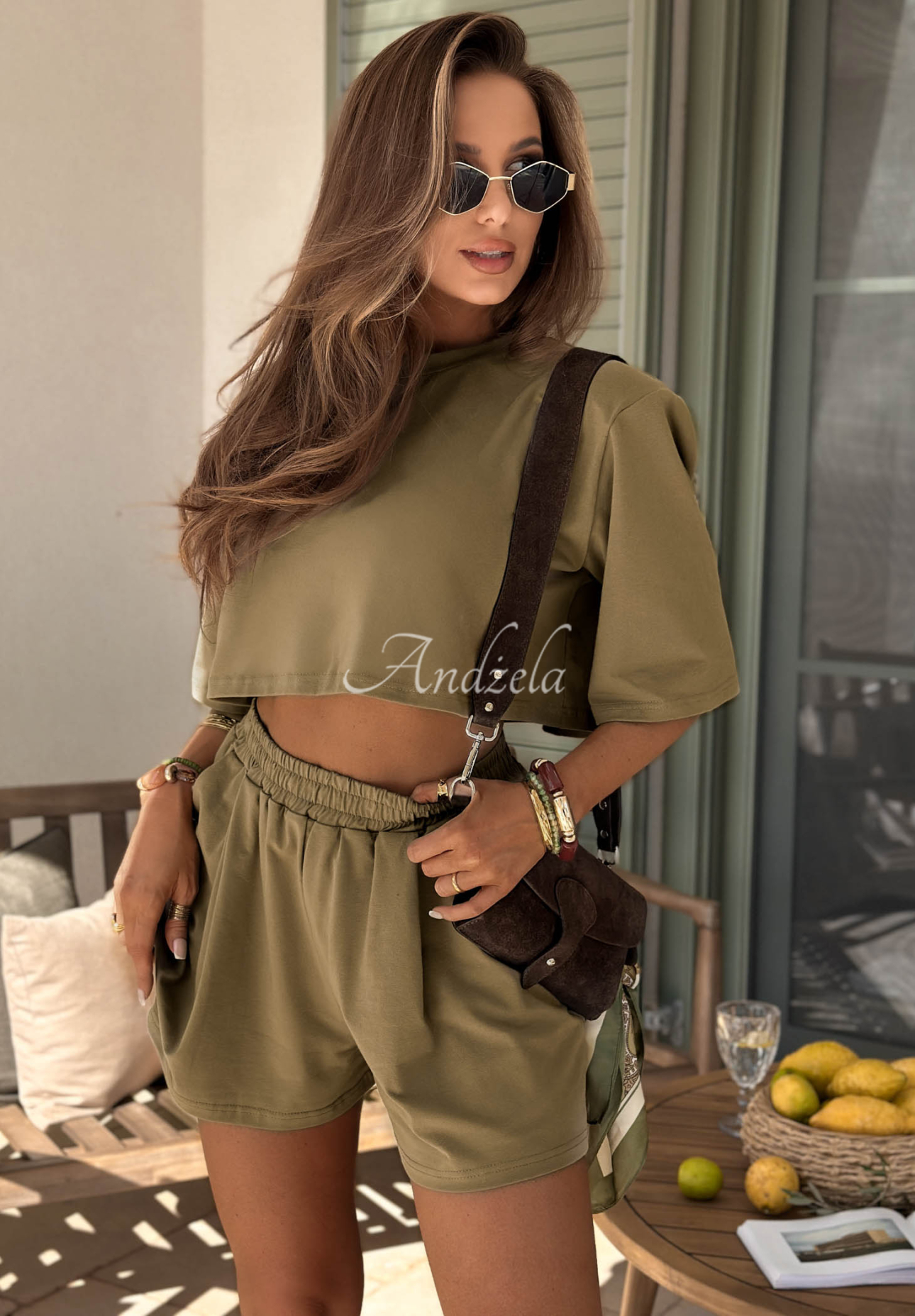 Viva Oliva Olive Green Cotton Shorts