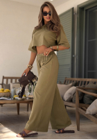 Bawełniany T-shirt z poduszkami Silent Hour czekoladowy