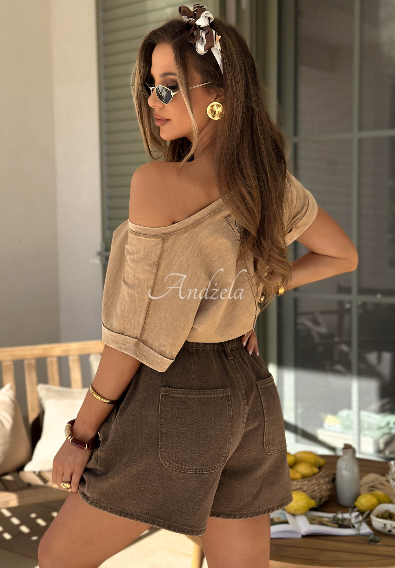 Safari Trip Chocolate-Colored Denim Shorts