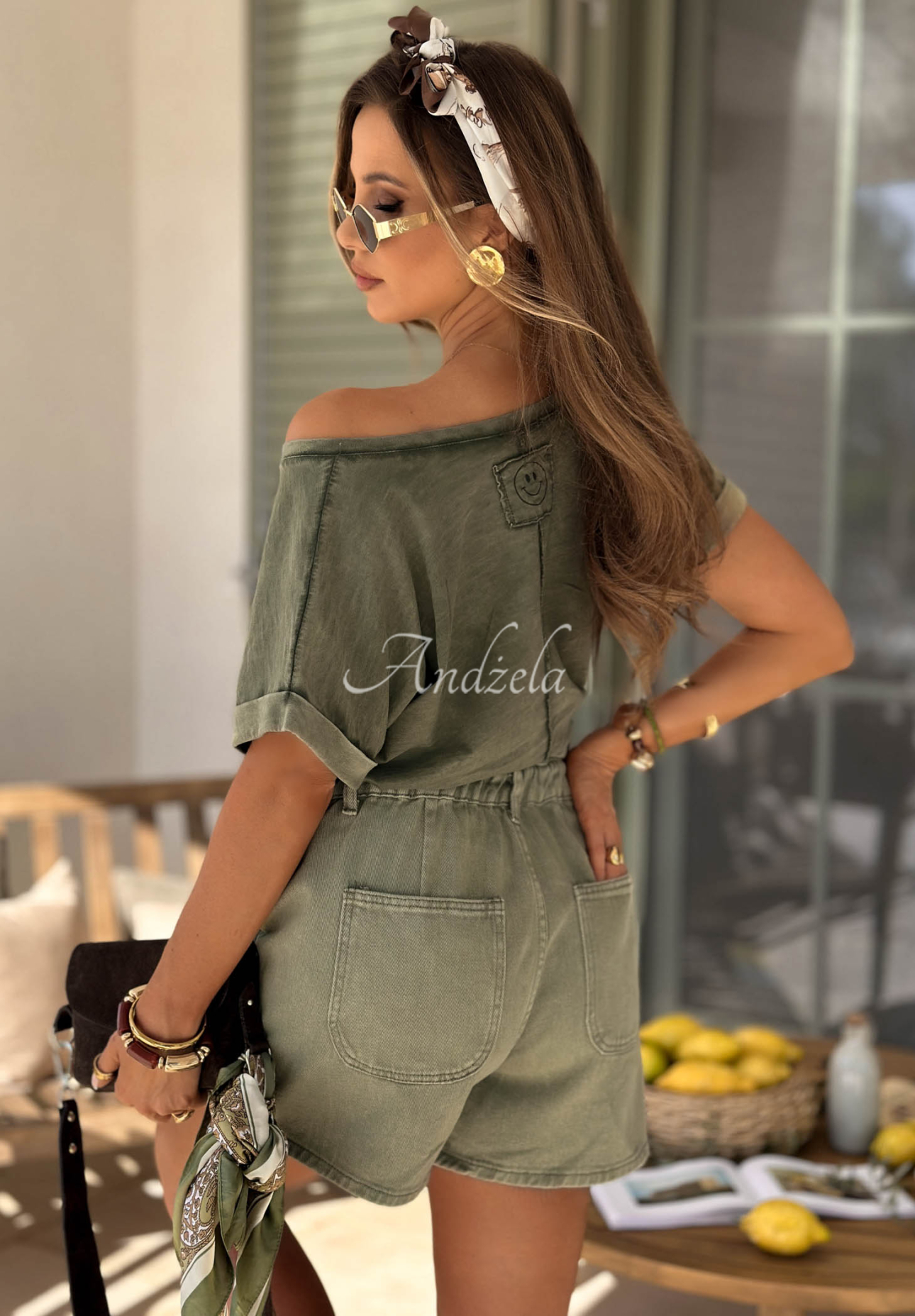 Safari Trip Khaki Denim Shorts