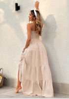 Sukienka maxi z falbankami Morning Light żółta