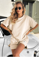 Komplet T-shirt i krótkie spodenki Sporty Summer ecru