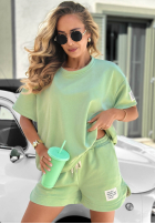 Komplet T-shirt i krótkie spodenki Sporty Summer ecru