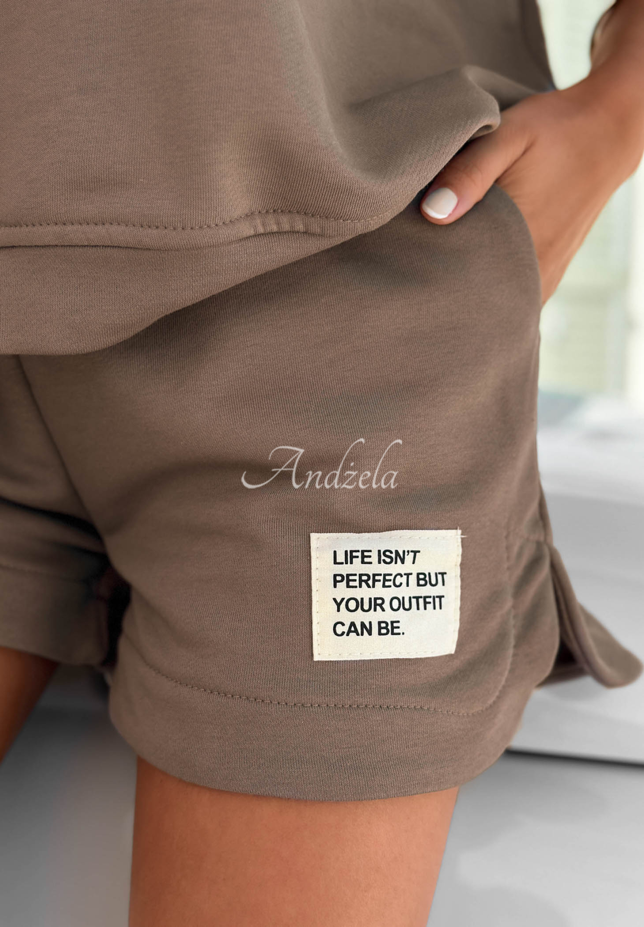 Sporty Summer Moka Cotton T-Shirt and Shorts Set