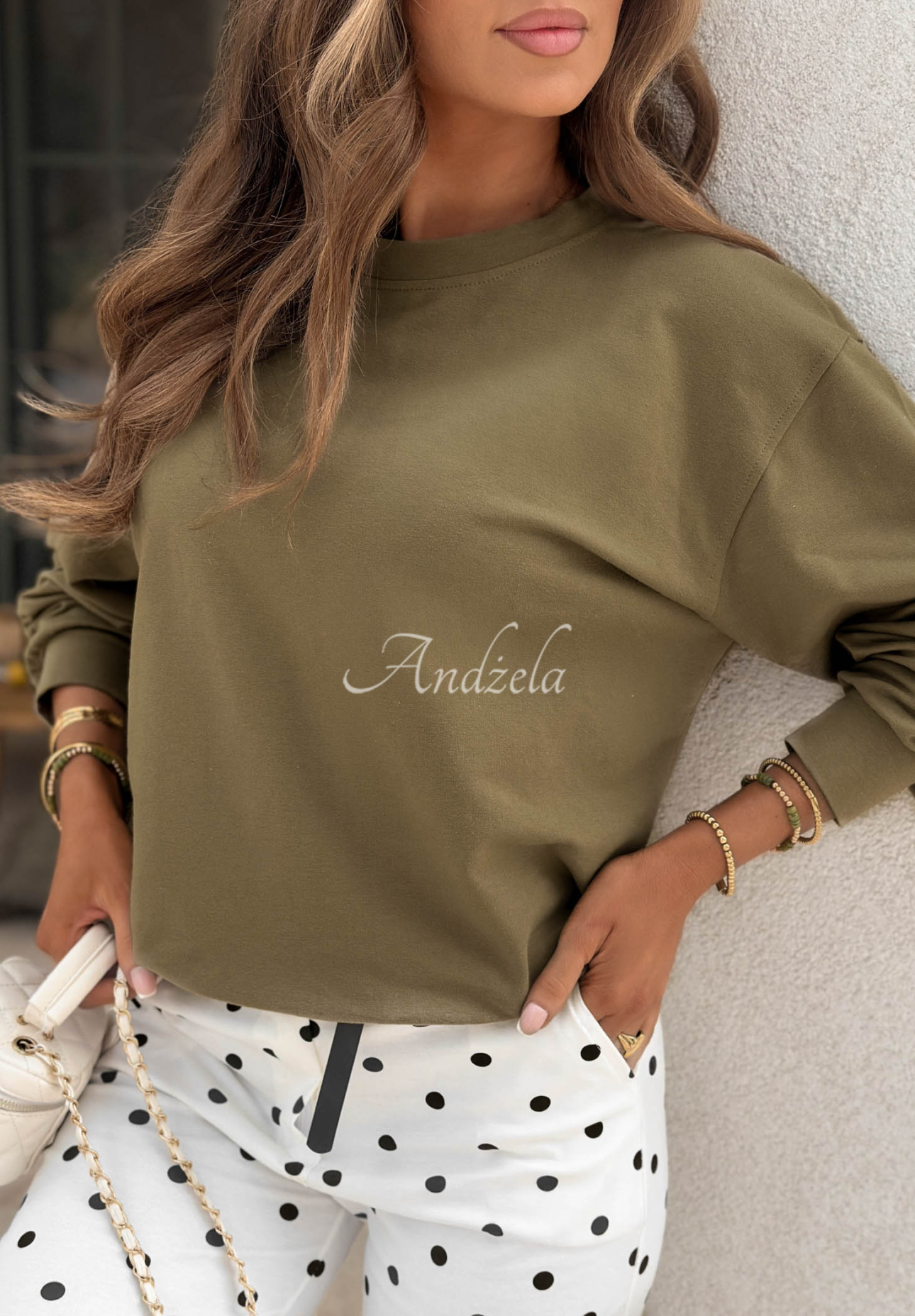 Viva Oliva Olive Green Cotton Sweatshirt
