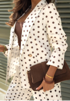 Elegancka marynarka w groszki Timeless Dots ecru