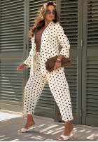 Elegancka marynarka w groszki Timeless Dots ecru