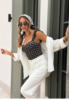 Body na ramiączkach w groszki Blossom Ballet czarne