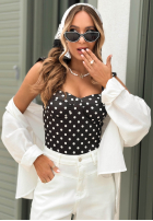 Body na ramiączkach w groszki Blossom Ballet czarne