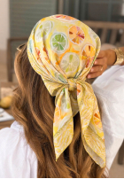 Wzorzysta chusta w cytrynki Lemon Vibe żółta