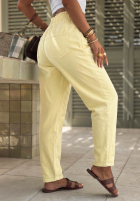 Materiałowe spodnie z gumką w pasie