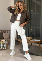 Skórzana kurtka bomberka Less Is More mokka