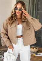 Skórzana kurtka bomberka Less Is More mokka