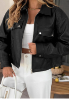 Skórzana kurtka bomberka Less Is More mokka