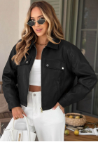 Skórzana kurtka bomberka Less Is More mokka