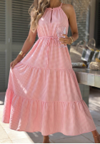 Zwiewna sukienka na ramiączkach w kratę Summer Sorbet żółta